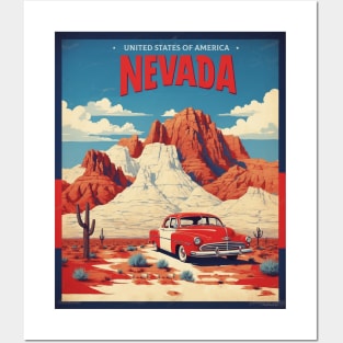 Nevada United States of America Tourism Vintage Poster Posters and Art